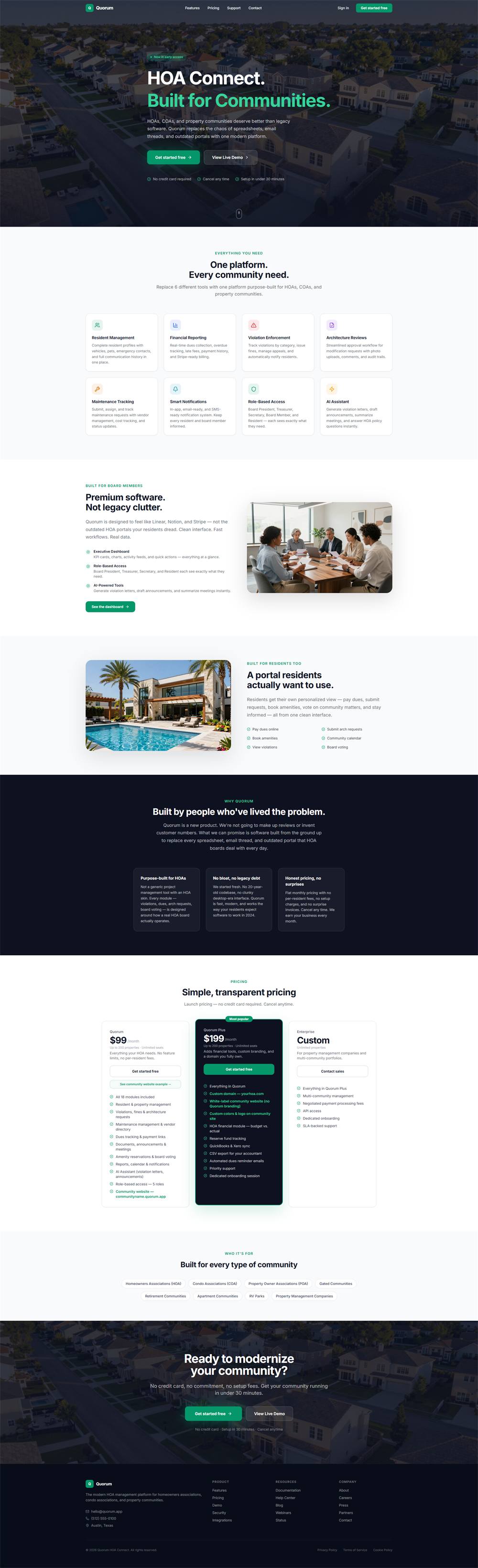 Quorum website built by Cre8 My Site