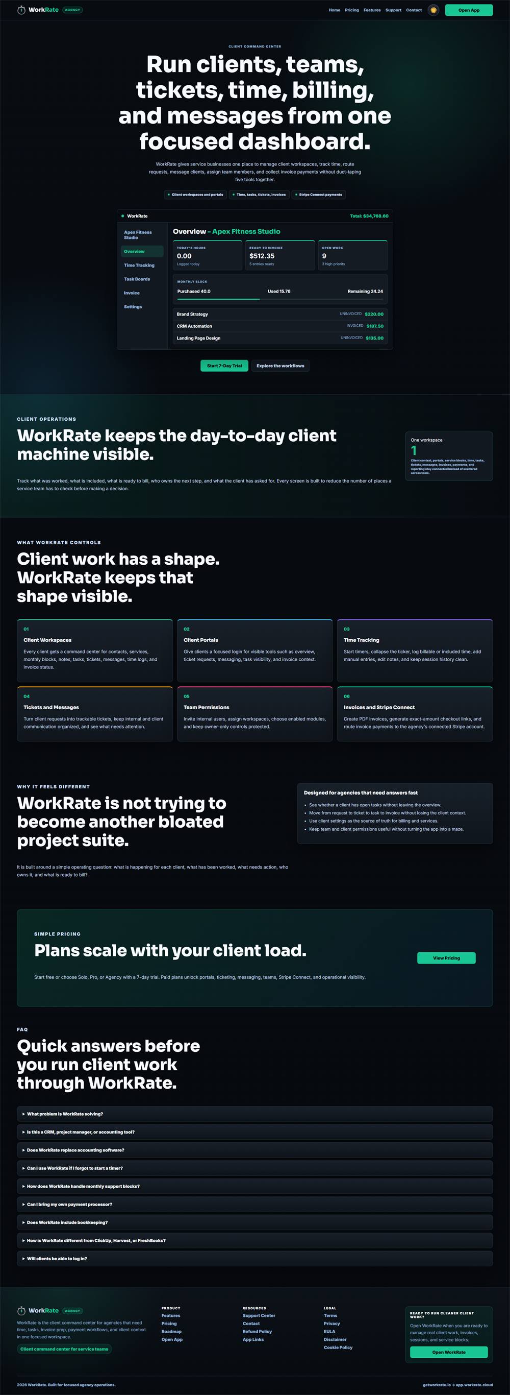 WorkRate website built by Cre8 My Site